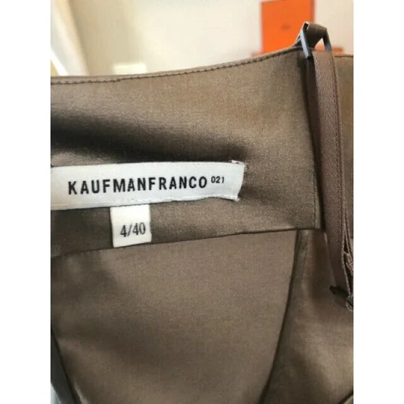 Kaufmanfranco Taupe Beige Silk Bustier Corset Top Blouse
